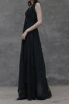 Marc Le Bihan (Black-V Neck Sleeveless Dress) 2132